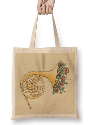 Humuts Bloomy French Horn Bez Çanta Uzun Saplı