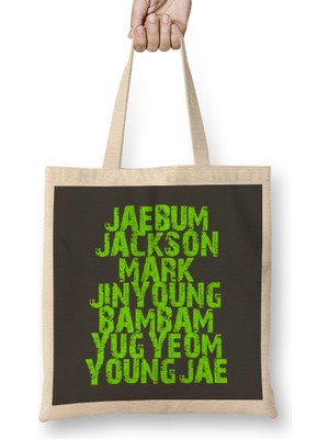 Got7 Member Kpop Got7 With Memrers Names Bez Çanta Uzun Saplı