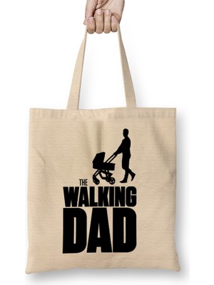 Fathers Day Best Dad Ever Pointing Fingers Bez Çanta Uzun Saplı