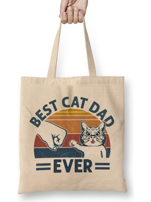 Vintage Best Boxer Dad Ever Bump Fit Dog Dad Funny Fathers Day Gifts Köpek Bez Çanta Uzun Saplı