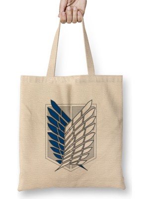 Humuts Attack On Titan Logo Bez Çanta Uzun Saplı