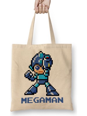 Humuts Mega Man Pixel Character Bez Çanta Uzun Saplı