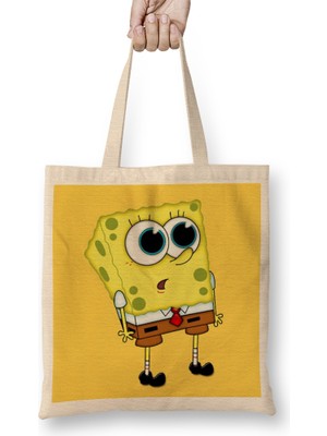 Humuts Sünger Bob Sponge Bob 013 Bez Çanta Uzun Saplı