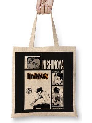 Humuts Haikyuu Haikyū Yu Nishinoya Bez Çanta Uzun Saplı