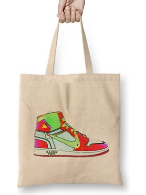 Nike Jordan 1 Off White Neon 01 Bez Çanta Uzun Saplı