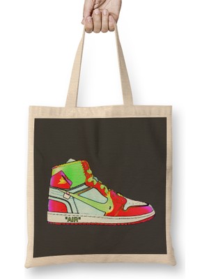 Nike Jordan 1 Off White Neon Bez Çanta Uzun Saplı