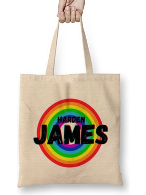 James Harden - Basketball Gifts Vintage Retro Rainbow Qquotes For Boys And Dad Bez Çanta Uzun Saplı