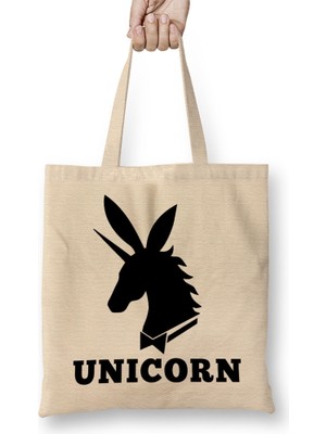 Unicorn Playboy Logo Mix Bez Çanta Uzun Saplı