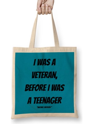 Michael Jackson Quotes Art Gift Vintage Retro Style Bez Çanta Uzun Saplı