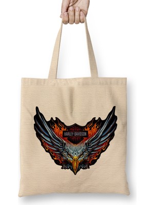 Humuts Harley Davidson Kartal Bez Çanta Uzun Saplı