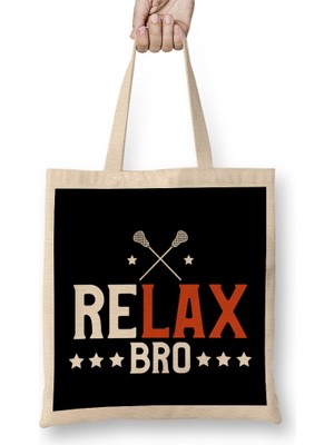 Humuts Referee Funny Relax Bro Funny Lacrosse Pun Player & Coach Bez Çanta Uzun Saplı
