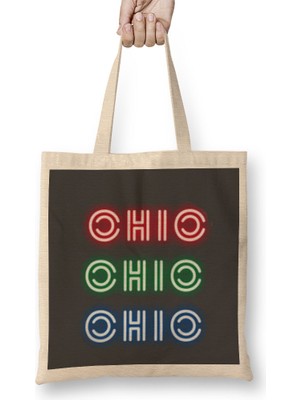 Ohio State Flag Gift - Vintage Retro Rainbow Style Bez Çanta Uzun Saplı