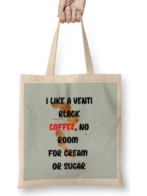 Humuts Cat Funny Coffee Drinks Art Lover Gift Quote - Vintage Retro Rainbow Style Bez Çanta Uzun Saplı