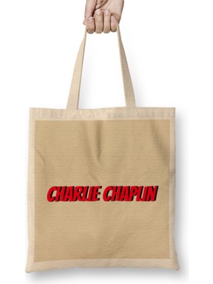 Charlie Chaplin Quotes Art Gift Vintage Retro Style Bez Çanta Uzun Saplı