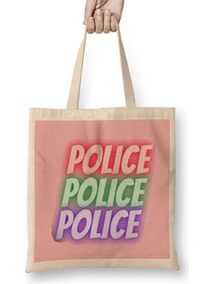 Humuts Police Gift Idea Funny Saying Quote Bez Çanta Uzun Saplı