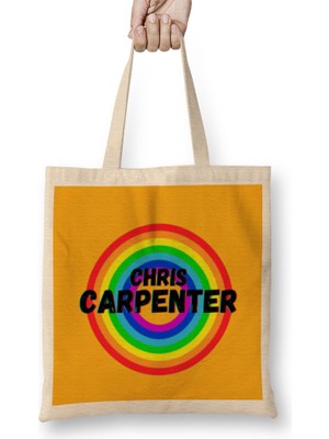 Humuts Chris Carpenter - Baseball Gifts Vintage Retro Rainbow For Boys And Dad Bez Çanta Uzun Saplı