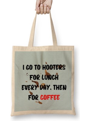 Humuts Funny Coffee Drin Ks Art Lover Gift Quote - Vintage Retro Rainbow Style Bez Çanta Uzun Saplı