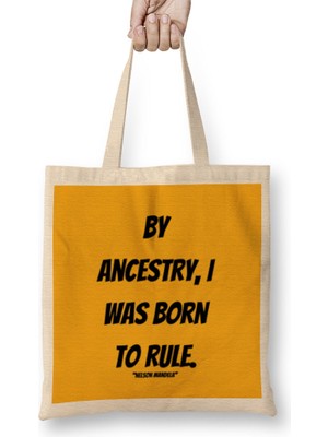 Humuts Nelson Mandela Quotes Art Gift - Vintage Retro Style Bez Çanta Uzun Saplı