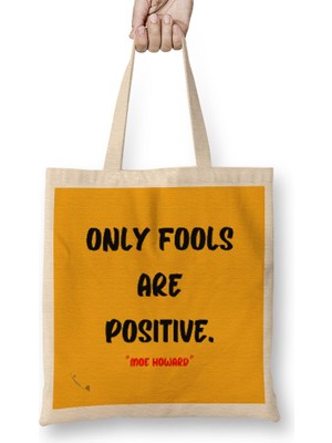 Humuts Positive Quotes Gift -Motivational Success - Entrepreneurs Inspiration Bez Çanta Uzun Saplı
