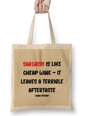 Humuts Sarcasm Funny Sayings Quotevfover Gift For Women And Men - Vintage Retro Rainbow Style Bez Çanta Uzun Saplı