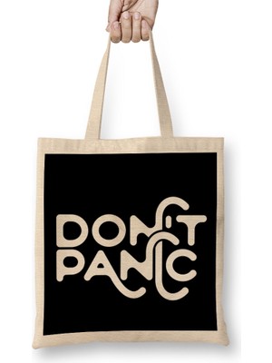 Must Read Book Covers Don't Panic Hitchhikers Guide To The Galaxy Bez Çanta Uzun Saplı