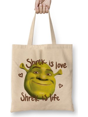 Shrek And Gingi Bez Çanta Uzun Saplı
