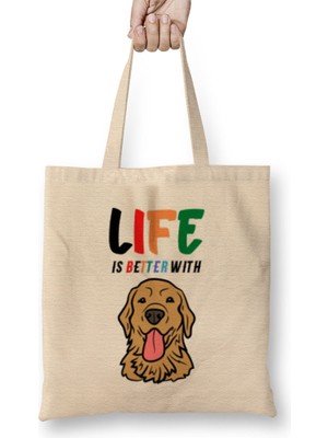 Funny Dog Lover Gift For Women Men Bez Çanta Uzun Saplı