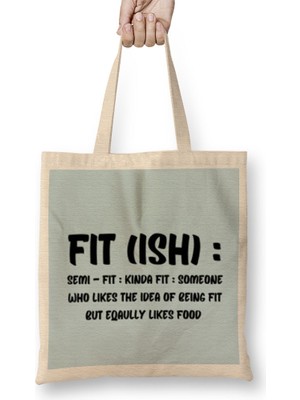 Gym Workout Fitness Lover Motivation Gift Quotes For Men Women Bez Çanta Uzun Saplı