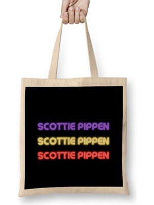Humuts Scottie Pippen - Basketball Gifts Vintage Retro Rainbow Quotes For Boys And Dad Bez Çanta Uzun Saplı