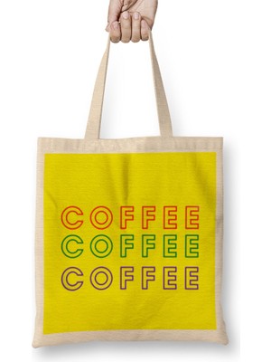 Humuts Cat Funny Coffee Drinks Art Lover Gift Quote - Vintage Retro Rainbow Style Bez Çanta Uzun Saplı