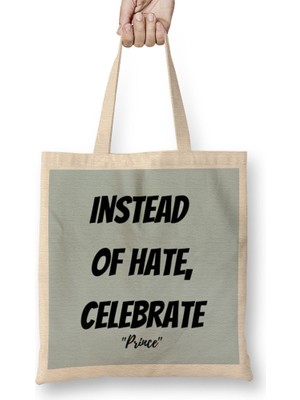 Humuts Prince Rogers Nelson Quote Lovers Gift Vintage Retro Rainbow Bez Çanta Uzun Saplı