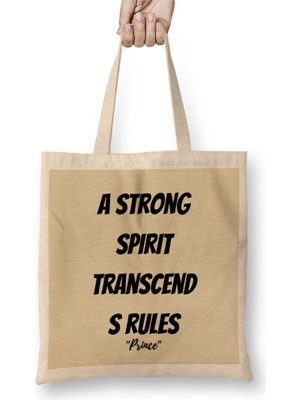 Humuts Prince Rogers Nelson Quote Lovers Gift Vintage Retro Rainbow Bez Çanta Uzun Saplı