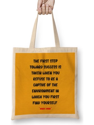 Humuts Motivational Quotes Sayings Words Gifts - Entrepreneurs Inspiration Success Work Typography Gifts Bez Çanta Uzun Saplı