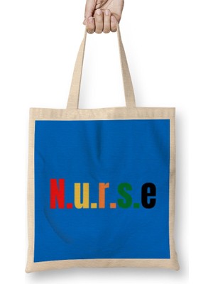 Humuts Nurse Gift Idea Ffunny Saying Quote-Nursing Medical Bez Çanta Uzun Saplı