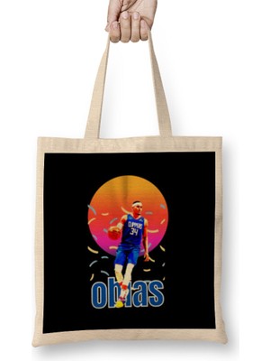 Humuts Obias Harris Vintage Art - Legend Basketball Gift Bez Çanta Uzun Saplı