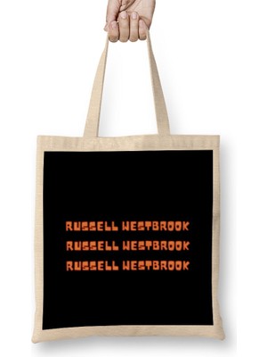 Russell Westbrook - Basketball Gifts Vintage Retro Rainbow Quotes For Boys And Dad Bez Çanta Uzun Saplı