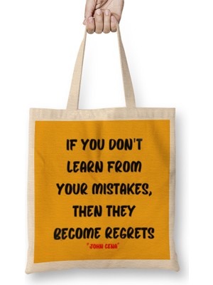 John Cena Quotes - Vintage Retro Rainbow Style Warriors Design Wrestlers-Gft Bez Çanta Uzun Saplı