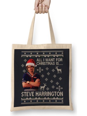 Humuts Stranger Things Steve Harrington Christmas Wish Bez Çanta Uzun Saplı