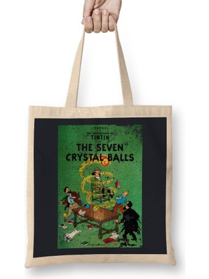 Humuts The Adventures Of Tintin The Seven Crystal Balls Vintage Style Cover Bez Çanta Uzun Saplı