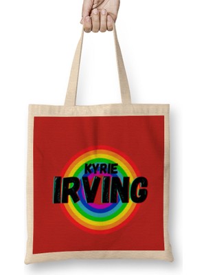 Kyrie Irving - Basketball Gifts Vintage Retro Rainbow Quotes For Boys And Dad Bez Çanta Uzun Saplı