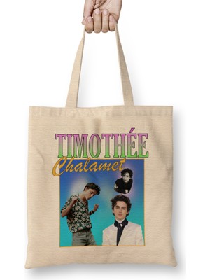 Humuts Timothee Chalamet Retro Tee 01 Bez Çanta Uzun Saplı