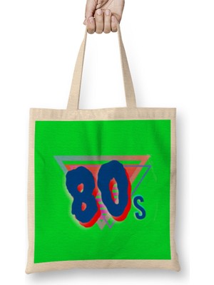Humuts 80S Vintage Retro Design Slogan Style Art- Tv Kid Movies Bez Çanta Uzun Saplı