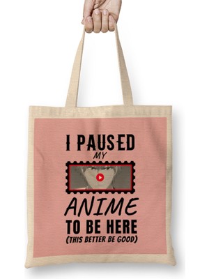 Sarcasm Funny Anime And Manga Otaku Lover Gift Bez Çanta Uzun Saplı