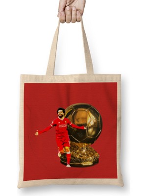 Mo Salah -Ballon D'or The Best Player In The World 2021 - Vintage Retro Rainbow Style Bez Çanta Uzun Saplı