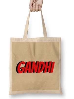 Humuts Gandhi Quotes Gifts - Vintage Retro Rainbow Style Bez Çanta Uzun Saplı