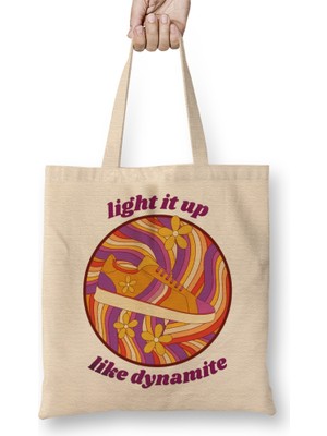Light It Up Like Dynamite Bts Retro Disco Bez Çanta Uzun Saplı