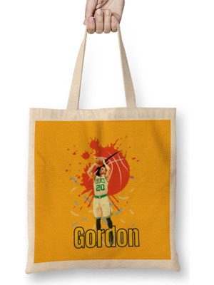 Humuts Gordon Hayward Vintage Art - Legend Basketball Gift Vintage Retro Style Bez Çanta Uzun Saplı