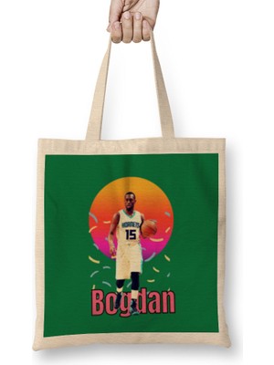 Humuts Bogdan Bogdanovic Vintage Art Legend Basketball Gft Bez Çanta Uzun Saplı