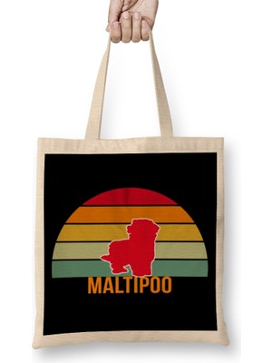 Humuts Maltipoo Vintage Silhouette Bez Çanta Uzun Saplı