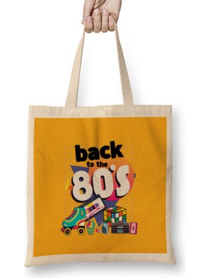 Humuts 80S Style Horror Movies - Vintage    Retro Style Art- Tv Kid Movies Bez Çanta Uzun Saplı